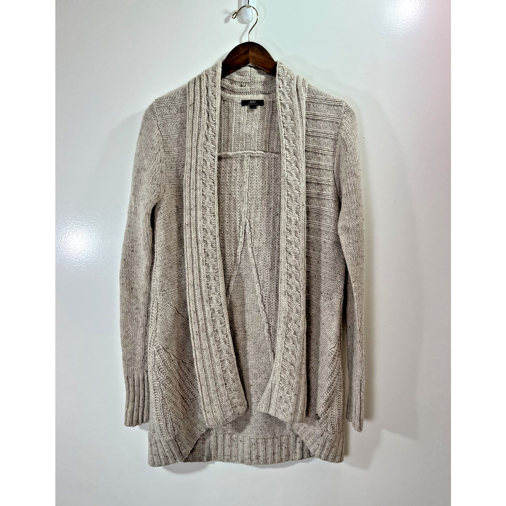 Emu Womens Wool Cardigan Sweater‎ Size S Beige Chunky Minimalist Classic Capsule